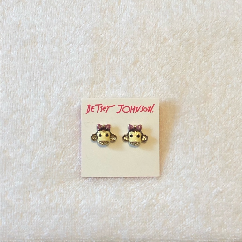 NWT Betsey Johnson Monkey Earrings!
